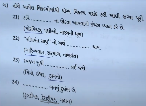 GSEB SSC Gujarati Question Paper 2024, Gujarati Answer Key PDF -_11.1