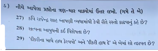 GSEB SSC Gujarati Question Paper 2024, Gujarati Answer Key PDF -_13.1