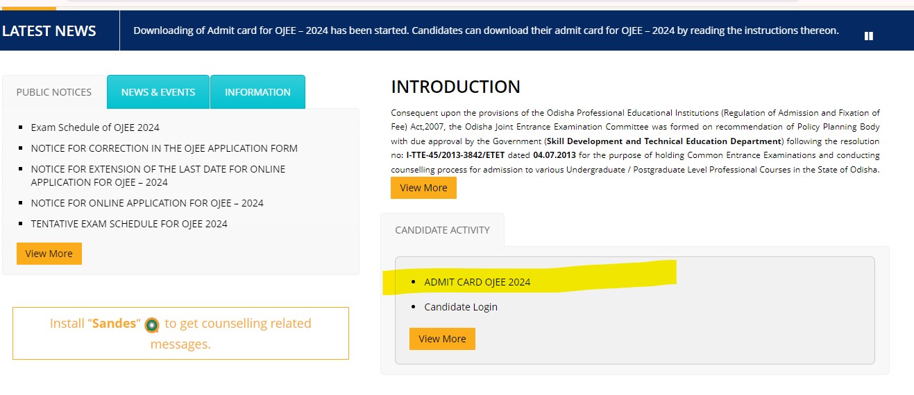 OJEE Admit Card 2024 Download Link at ojee.nic.in -_3.1