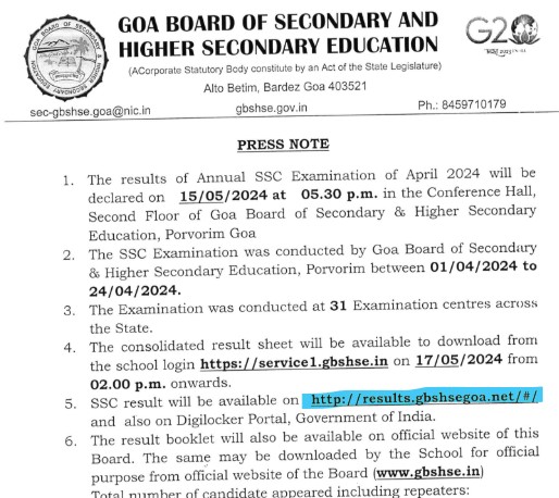 Goa Board SSC Result 2024 Out, Get Link for PDF Download -_3.1