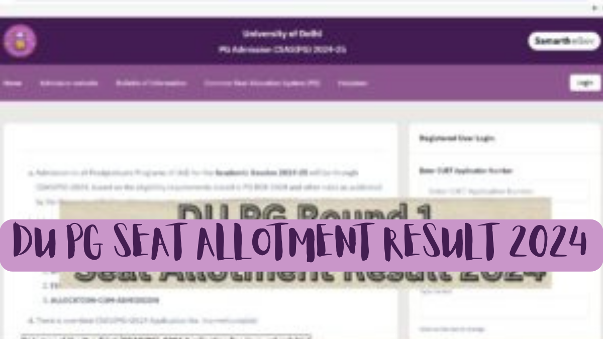 DU PG Round 2 Seat Allotment Result 2024