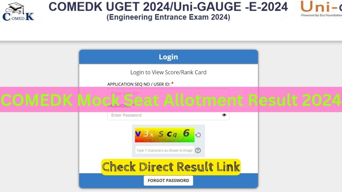 COMEDK Mock Seat Allotment Result 2024