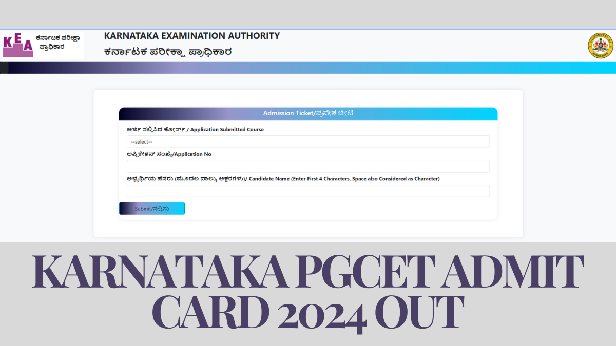 Karnataka PGCET Admit Card 2024