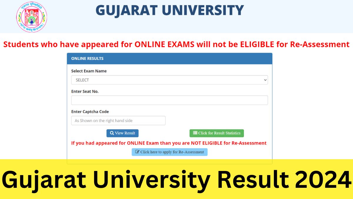 Gujarat University Result 2024 Declared, Check Semester Wise Result