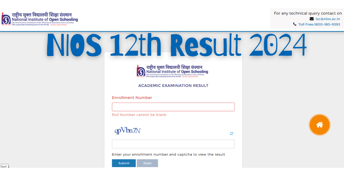 NIOS Class 12 October 2024 Results