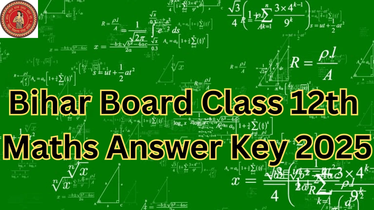 Bihar Board 12th Maths Answer Key 2025