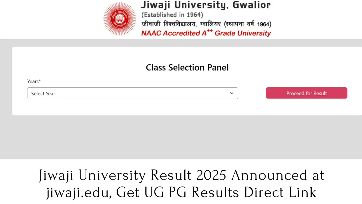 Jiwaji University Result 2025
