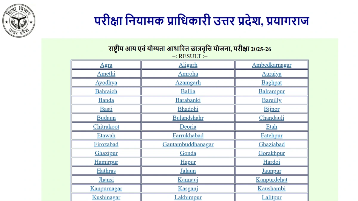 NMMS UP Result 2025-26
