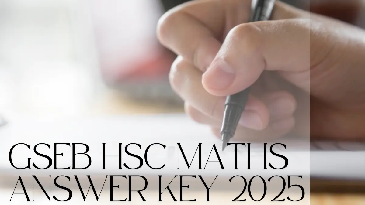 GSEB HSC Maths Answer Key 2025