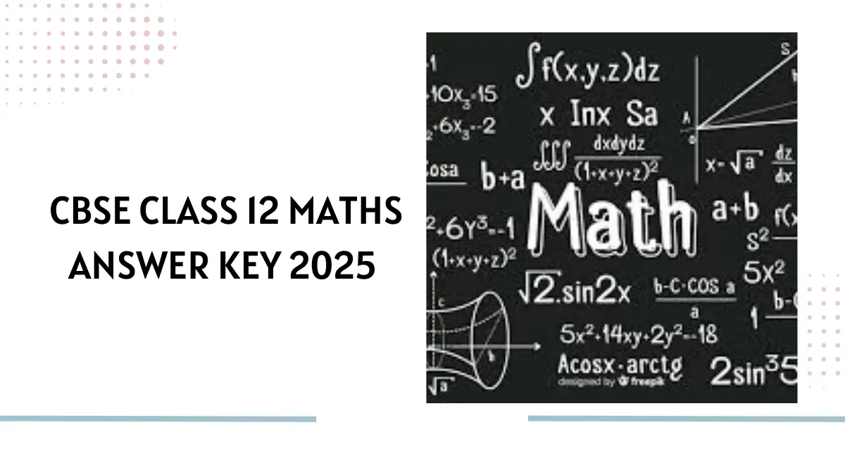 CBSE Class 12 Maths Answer Key 2025