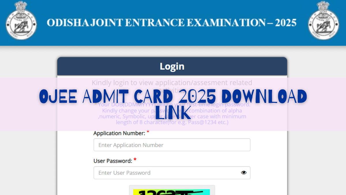 OJEE Admit Card 2025