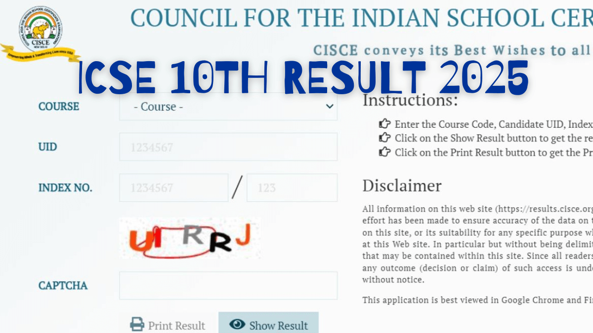 ICSE 10th Result 2025