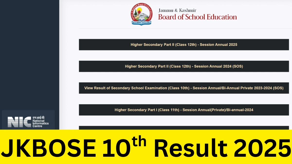 JKBOSE 10th Result 2025