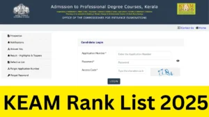 KEAM Rank List 2025
