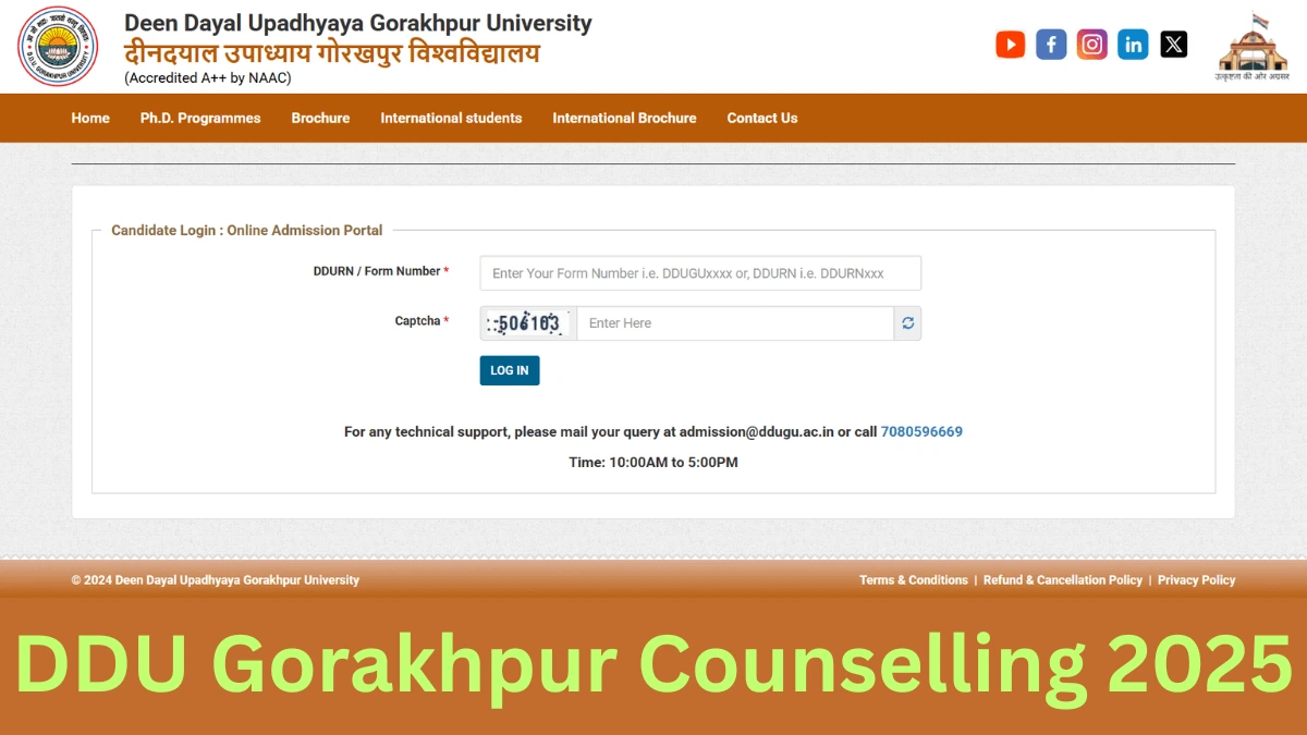 DDU Gorakhpur Counselling 2025