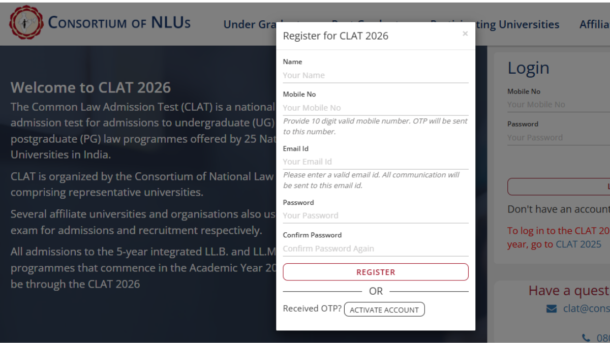 How to fill CLAT Application Form 2026