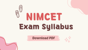 NIMCET Syllabus 2026