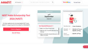 NEET Adda Scholarship Test 2026