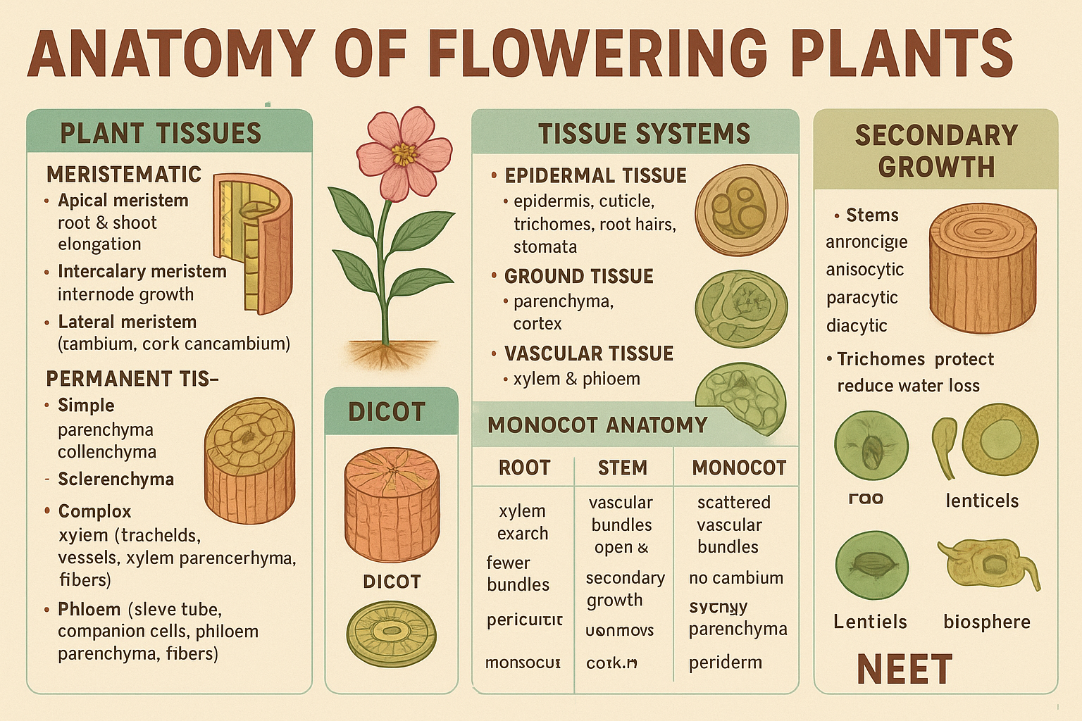 Anatomy And Flowering Plants NEET