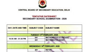 cbse class 10 board exam date sheet 2026 pdf download