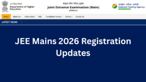 JEE Mains 2026 Registration Updates