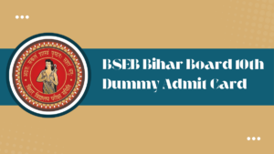 BSEB Bihar Board 10th Dummy Admit Card 2026