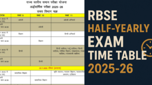 rbse half yearly time table 2026