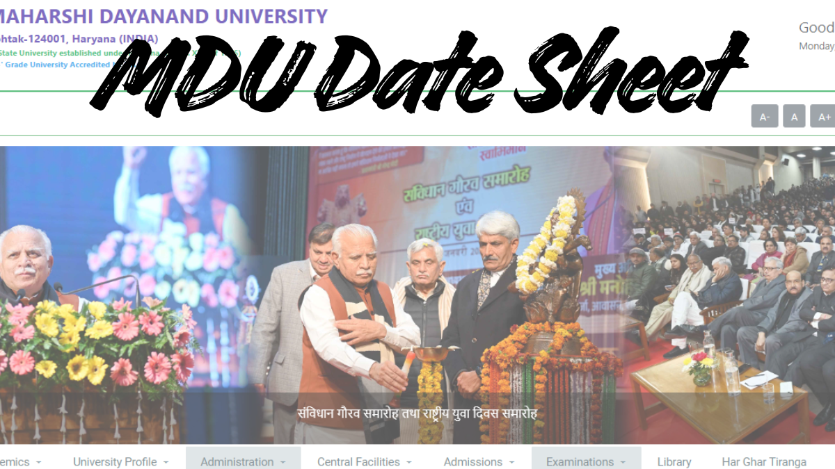 MDU Date Sheet 2025
