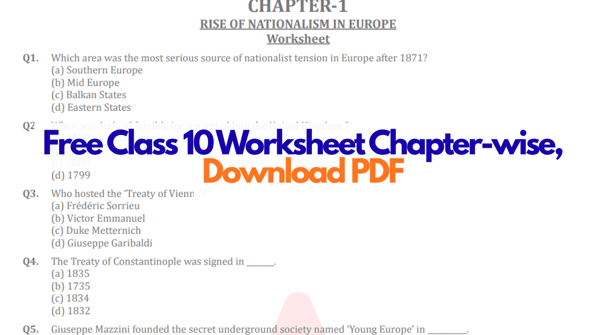 Free Class 10 Worksheet
