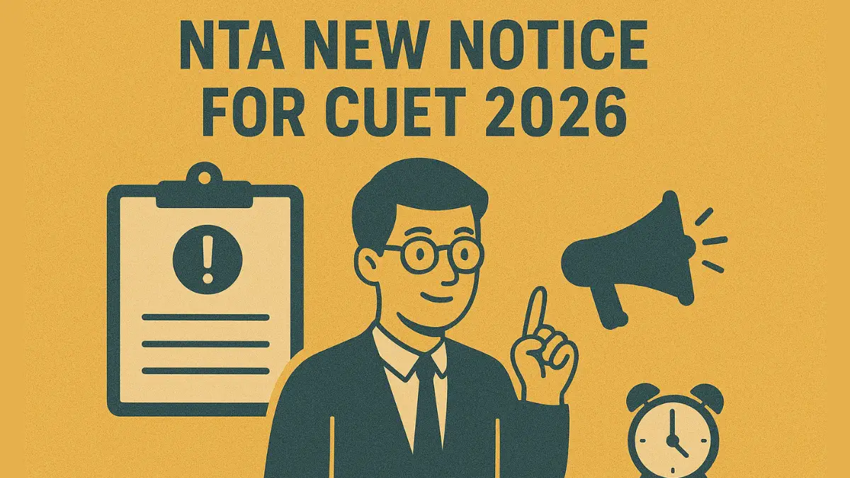 NTA New Notice for CUET 2026