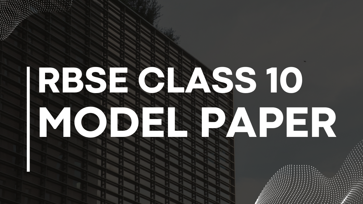 RBSE Class 10 Model Paper 2026