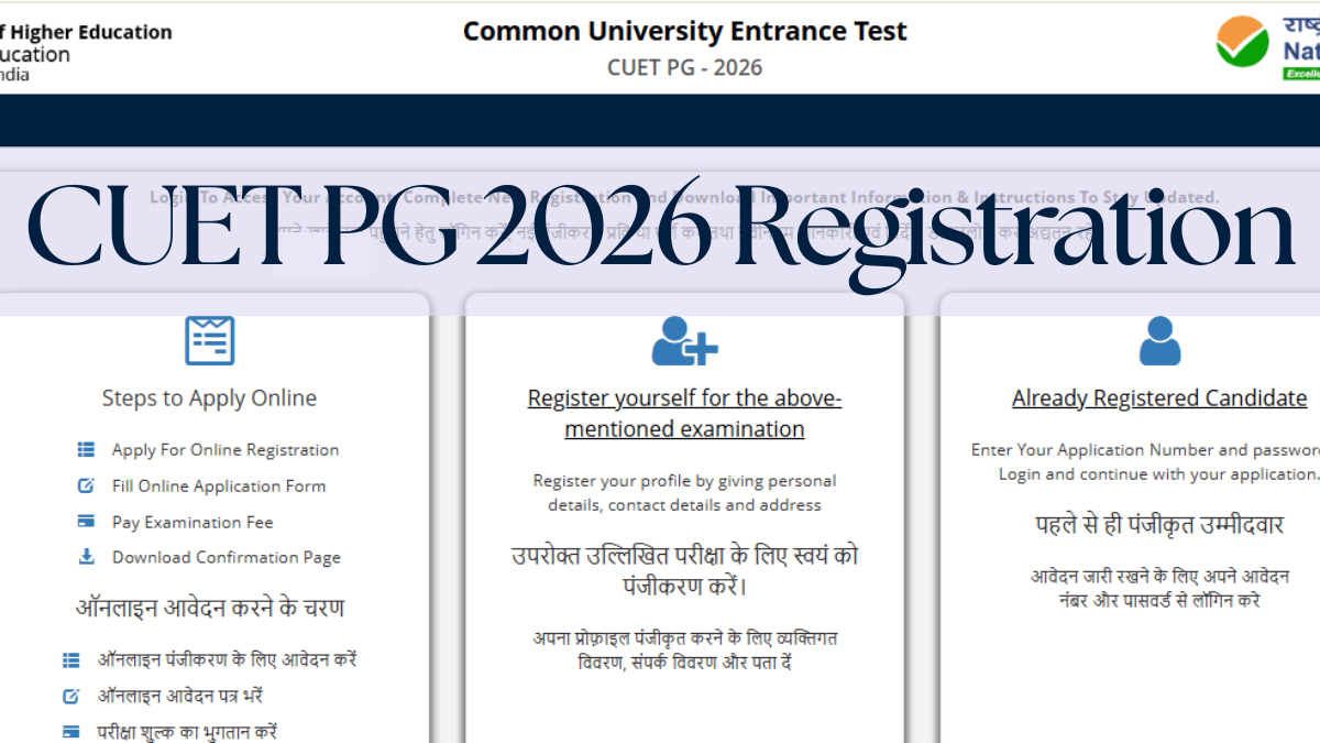 CUET PG Registration 2026