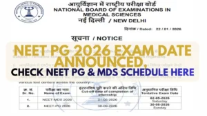 NEET PG 2026 Exam Date