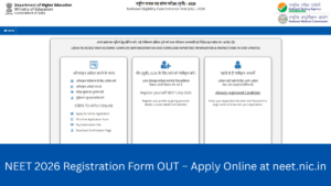 NEET Application Form Out 2026