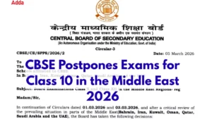 CBSE Postpones Exams for Class 10 in Middle East 2026