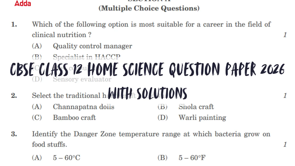 cbse class 12 home science question paper 2026
