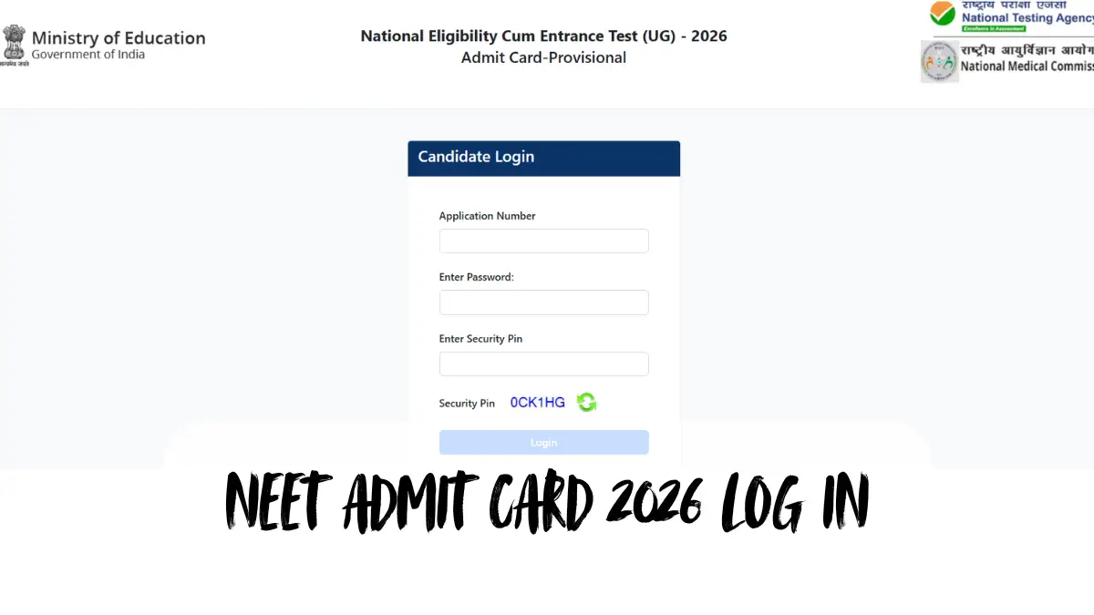 How to Download NEET admit card 2026