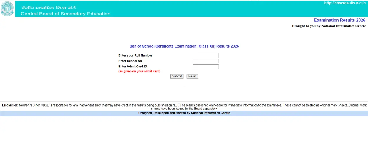 CBSE Class 12th Result 2026 Out