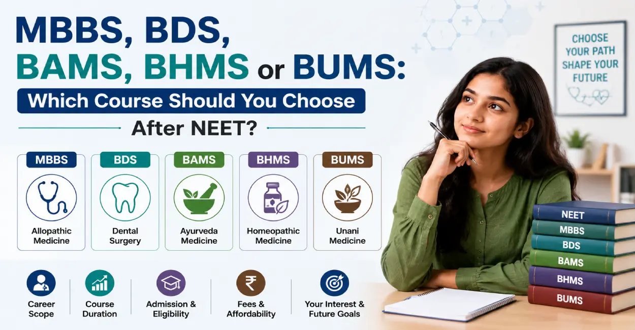 MBBS, BDS, BAMS, BHMS or BUMS_ Which Course Should You Choose After NEET_