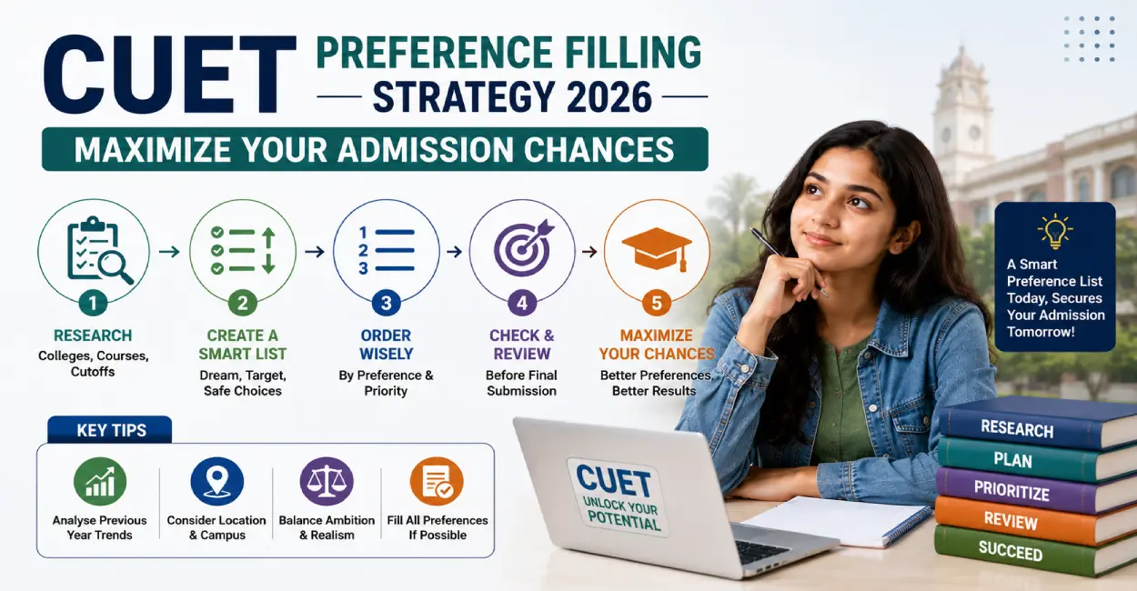 CUET Preference Filling Strategy 2026
