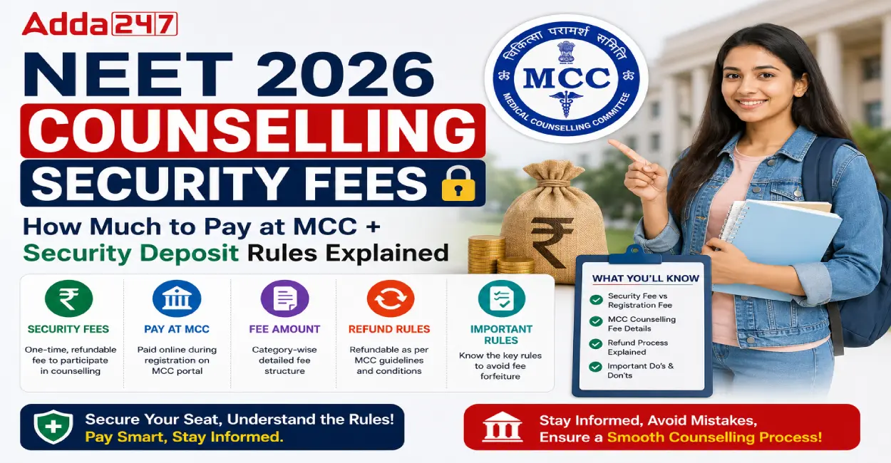 NEET 2026 Counselling Security Fees