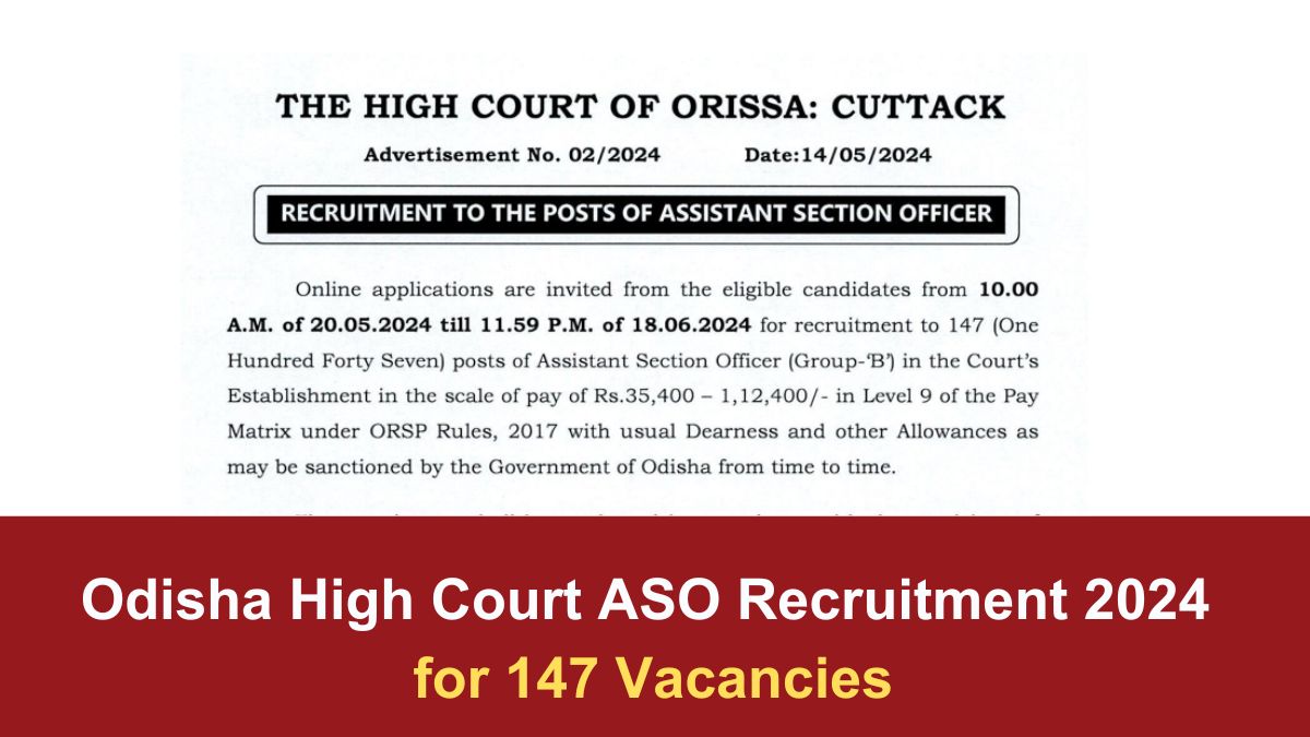 Odisha High Court ASO Exam Date 2024, Exam Pattern, Hall Ticket