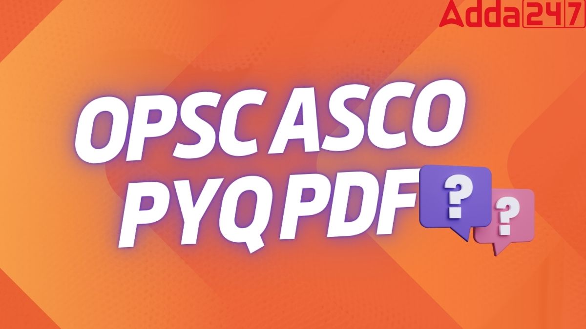 OPSC ASCO Previous Year Question Paper