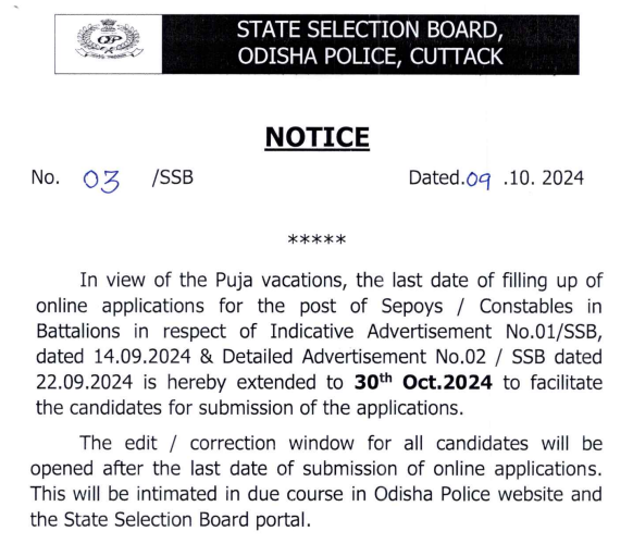 IRB Constable Apply Online 2024, Last Date to Apply Extended till 30 October_4.1