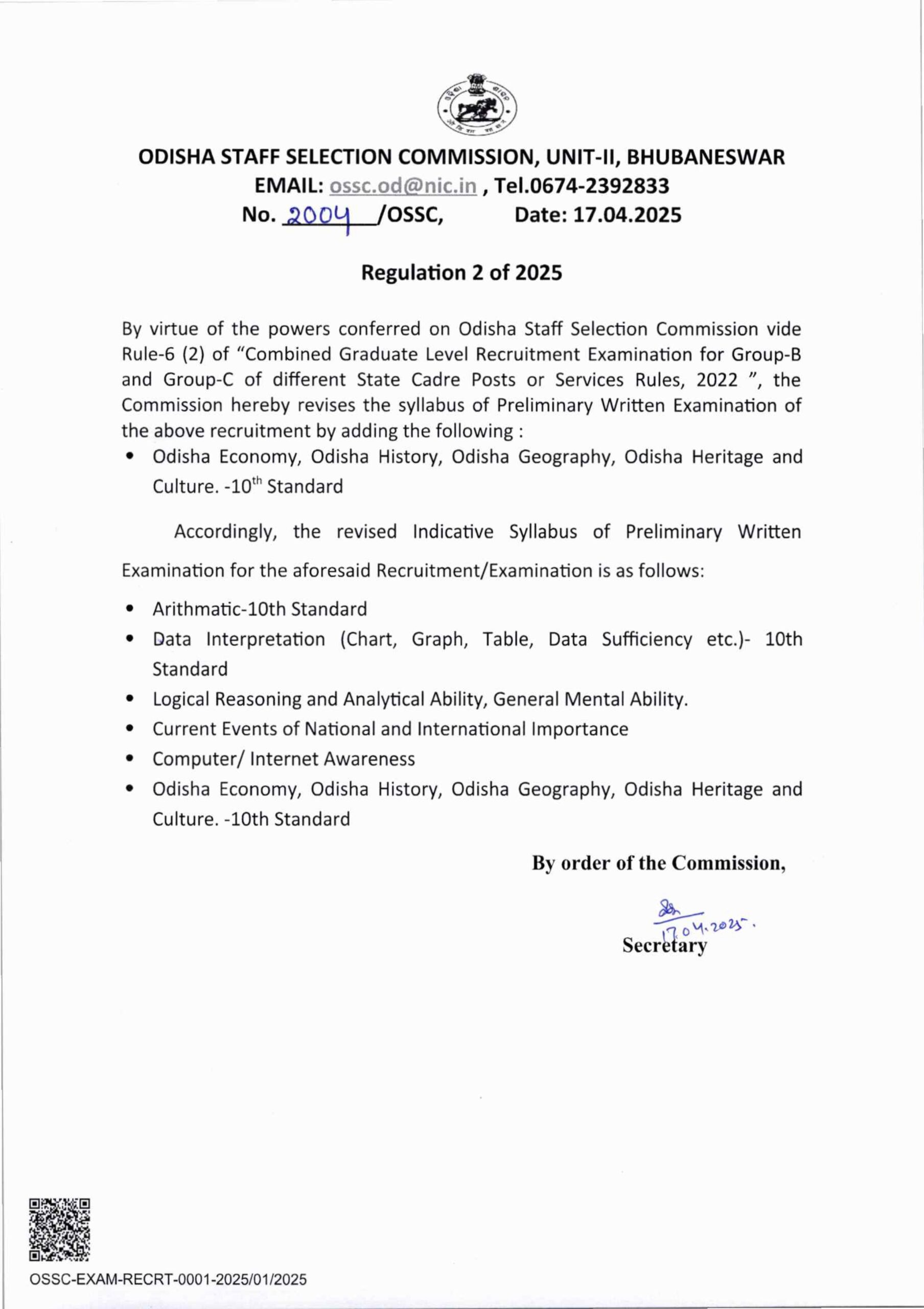 OSSC CGL Syllabus 2025, Check Revised Prelims Exam Syllabus, Download PDF_4.1