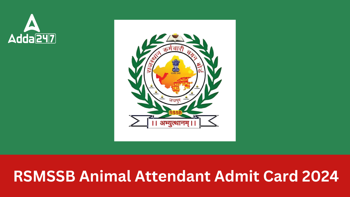 RSMSSB Pashu Paricharak Admit Card