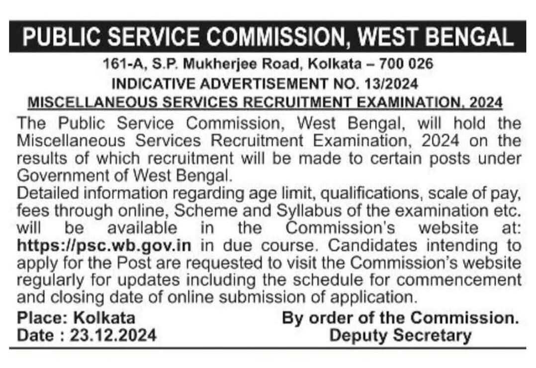 WBPSC Miscellaneous Recruitment 2025, Eligibility and Selection Process_4.1