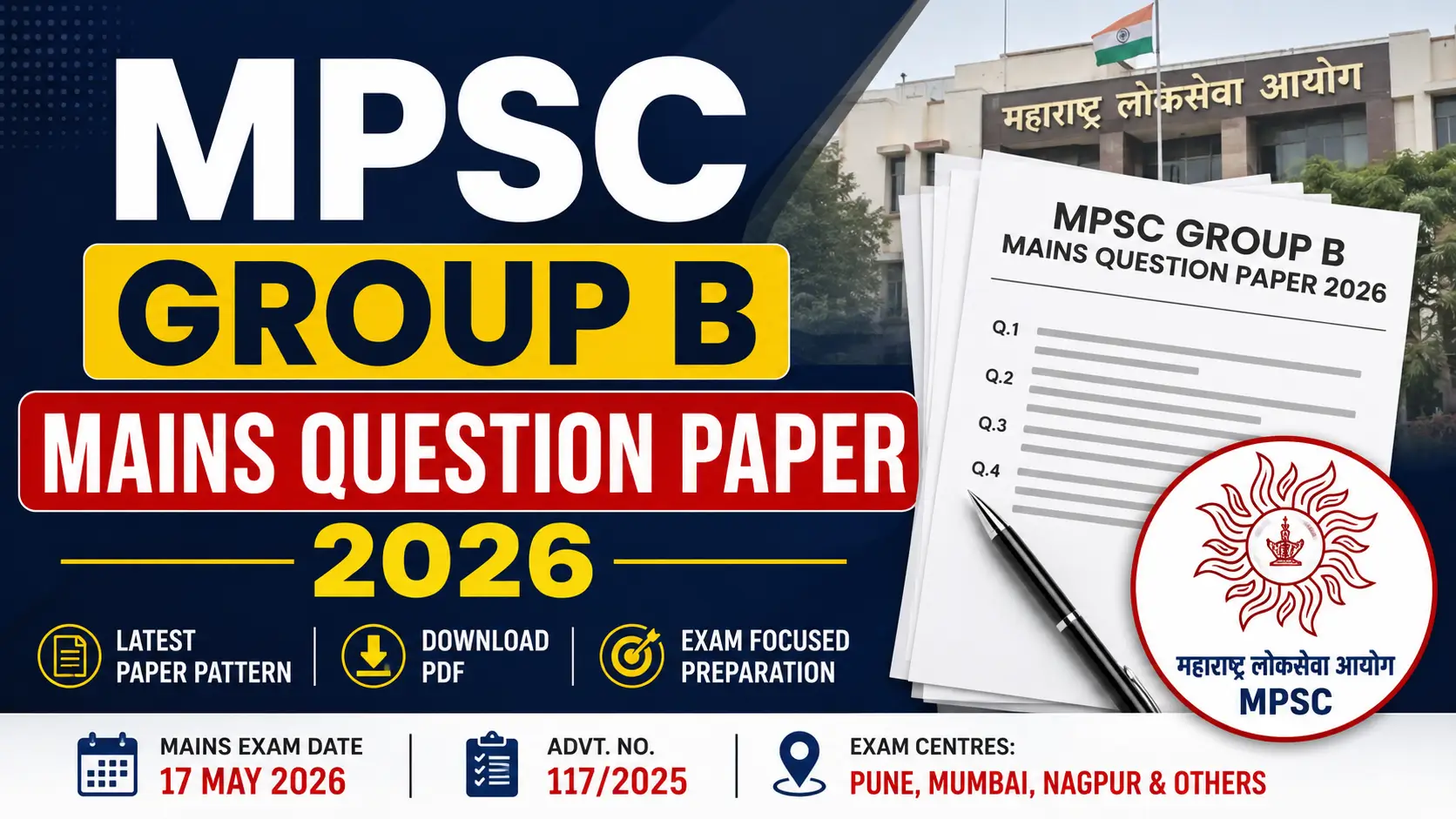 MPSC Group B Mains Question Paper 2026