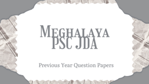 Meghalaya PSC JDA