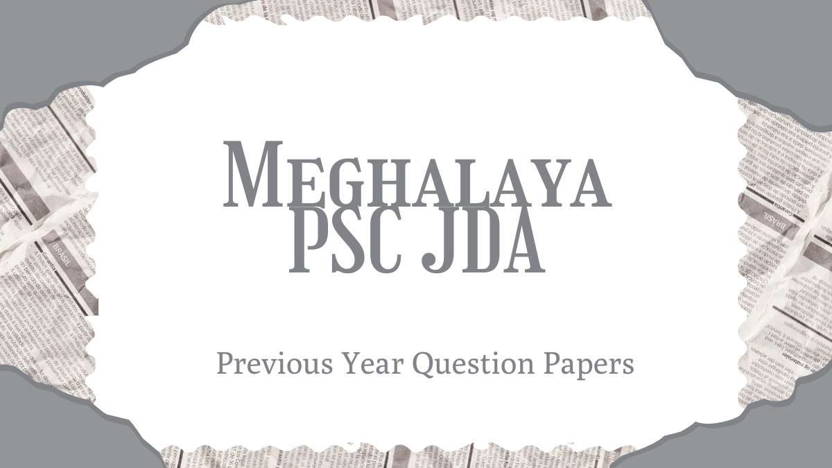 Meghalaya PSC JDA